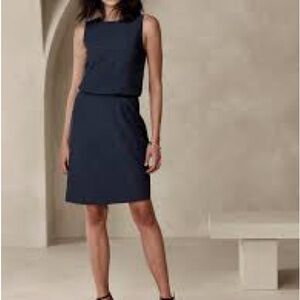 SCULPTED BLOUSANT-WAIST MINI DRESS  plus